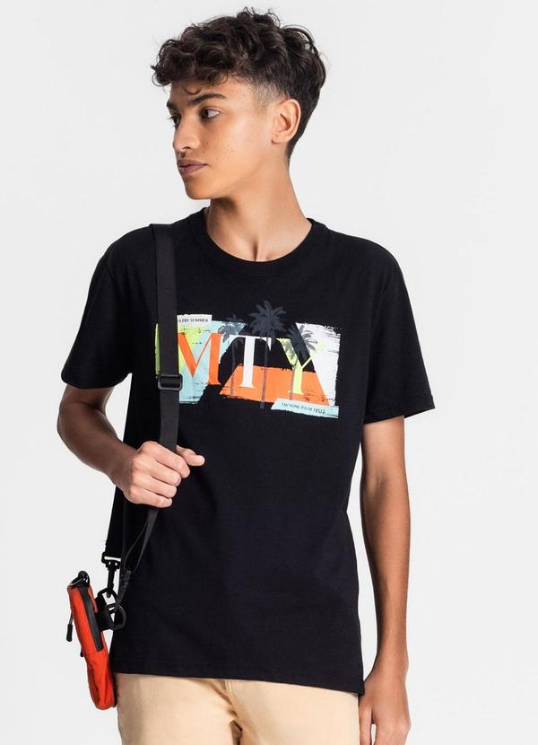 Minty - Camiseta Juvenil Masculina Preto 4