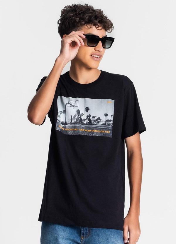 Minty - Camiseta Juvenil Masculina Preto