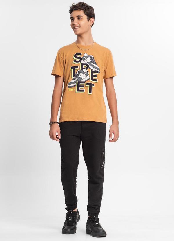 Minty - Camiseta Juvenil Masculina Street Marrom 2
