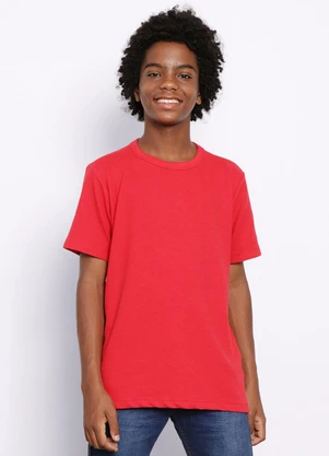 Torra - Camiseta Juvenil Texturizada Vermelha - TORRA