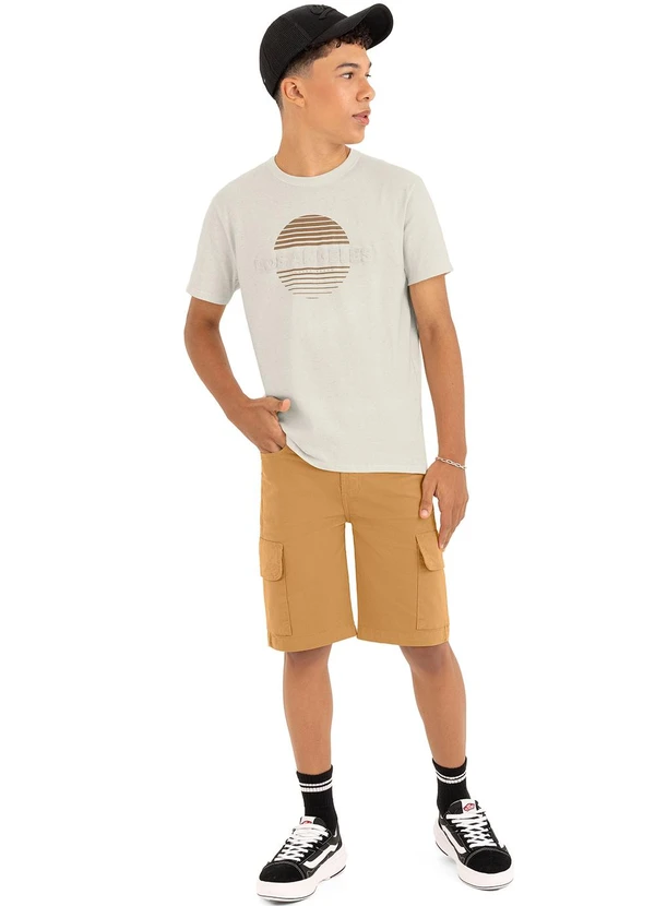 Malwee Kids - Camiseta Los Angeles em Linho Teen Areia 2