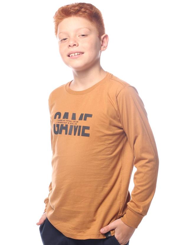 Pulla Bulla - Camiseta Meia Malha Marrom