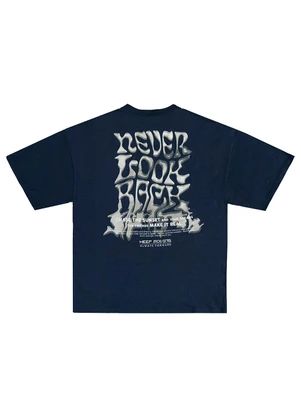 Malwee Kids - Camiseta Oversized Bever Look Back Teen Azul Mari - MALWEE KIDS