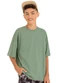 Malwee Kids - Camiseta Oversized Bever Look Back Teen Azul Mari - variação: Camiseta Oversized Bever Look Back Teen (Verde Mus