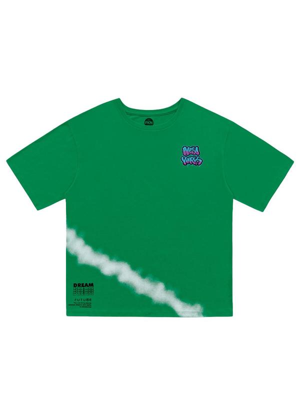 Fakini Kids - Camiseta Oversized Verde