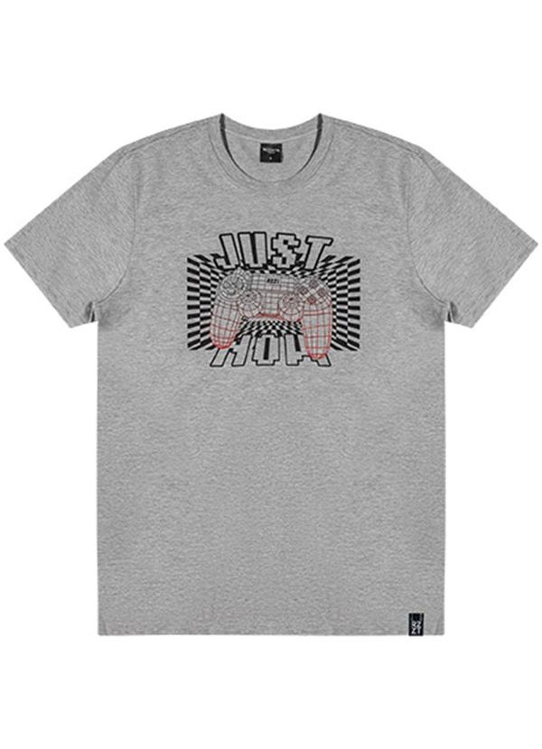 Rezzato - Camiseta Play Now Teen Masculino Cinza