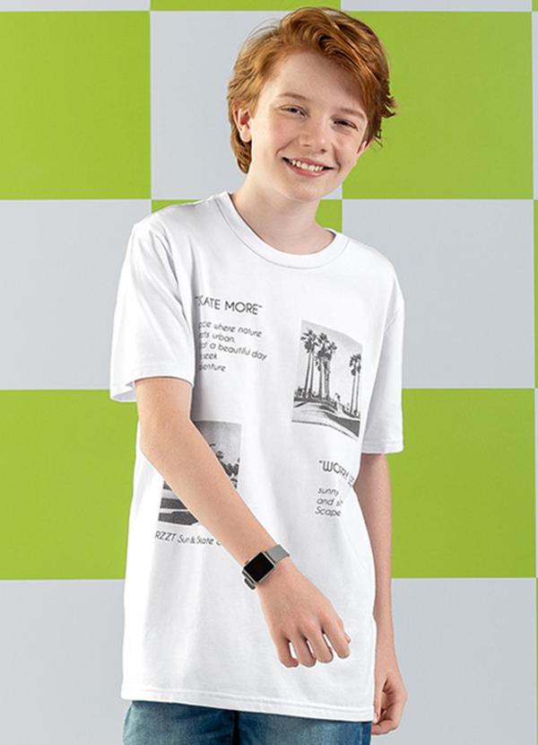 Rezzato - Camiseta Skate More! Masculino Branco