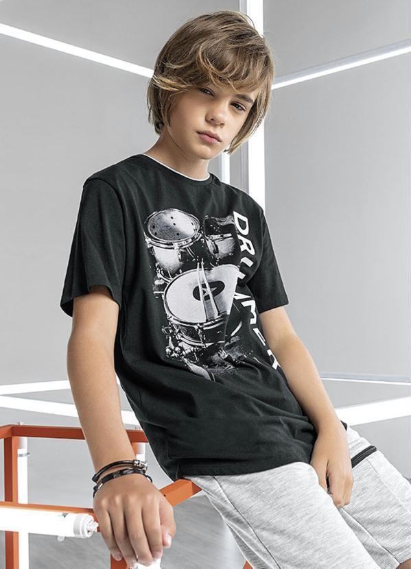 Lemon - Camiseta Teen Masculina Preto