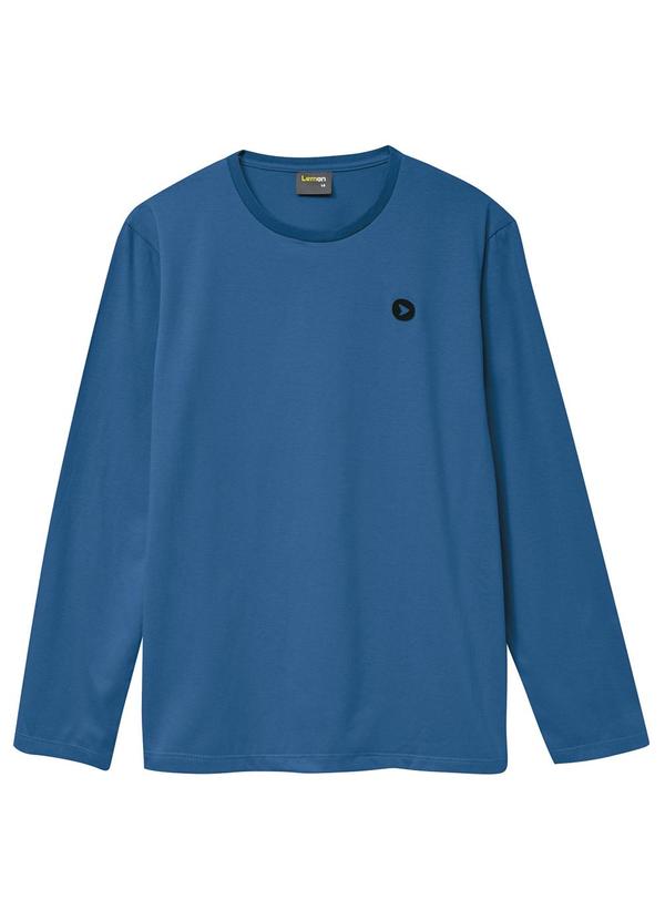 Lemon - Camiseta Teen Menino Manga Longa Azul