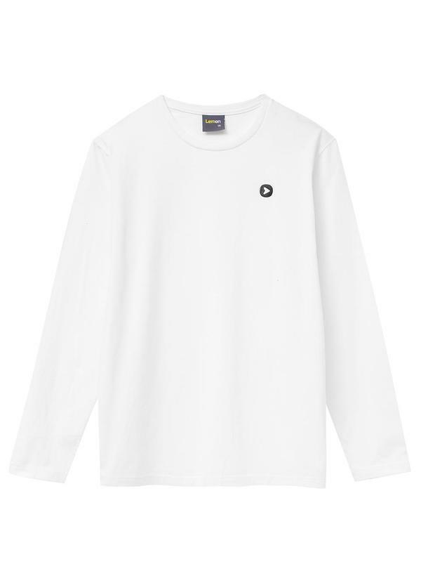 Lemon - Camiseta Teen Menino Manga Longa Branco