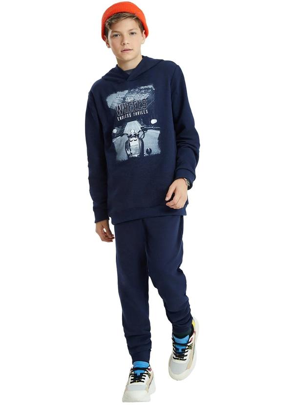 Lemon - Conjunto em Moletom Teen Menino Azul