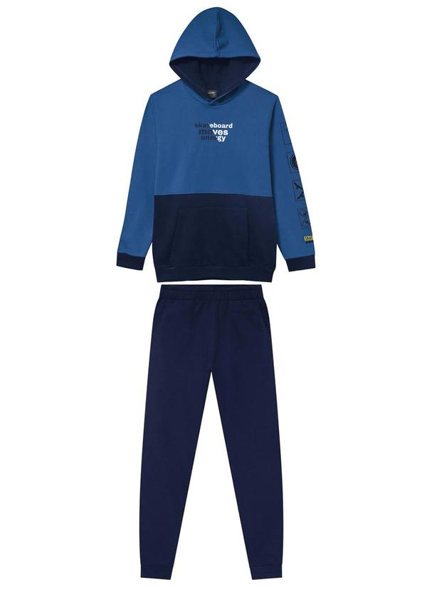 Lemon - Conjunto em Moletom Teen Menino Azul