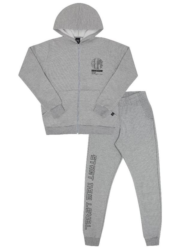 Pulla Bulla - Conjunto Manga Longa Menino Cinza