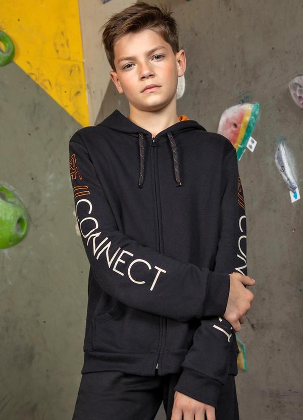 Lemon - Jaqueta em Moletom Teen Menino Preto