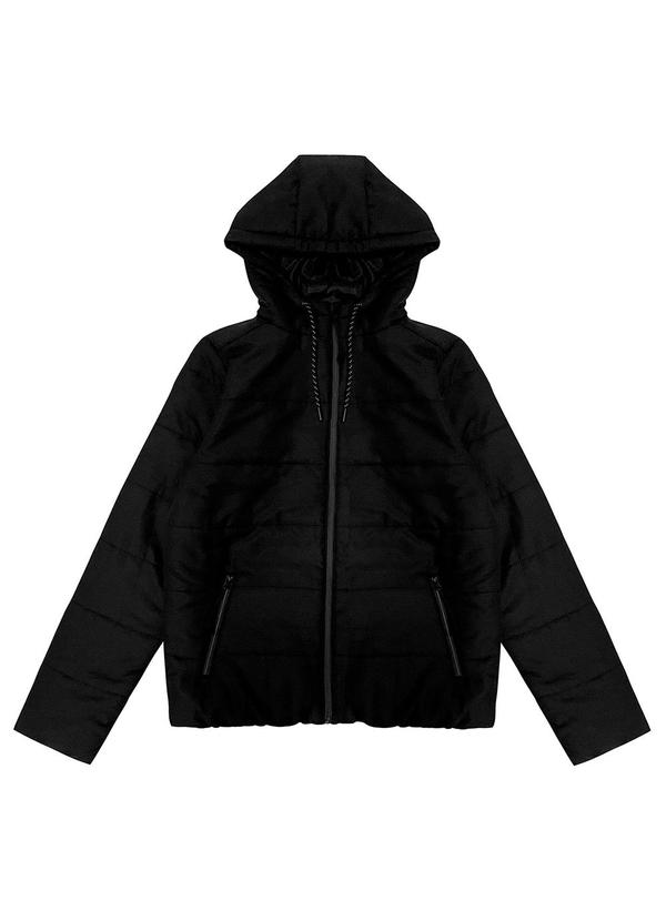 Minty - Jaqueta Juvenil Masculina em Microfibra Preto