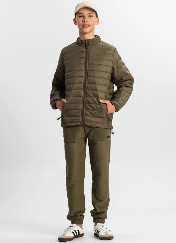 Minty - Jaqueta Juvenil Masculina em Microfibra Verde 3