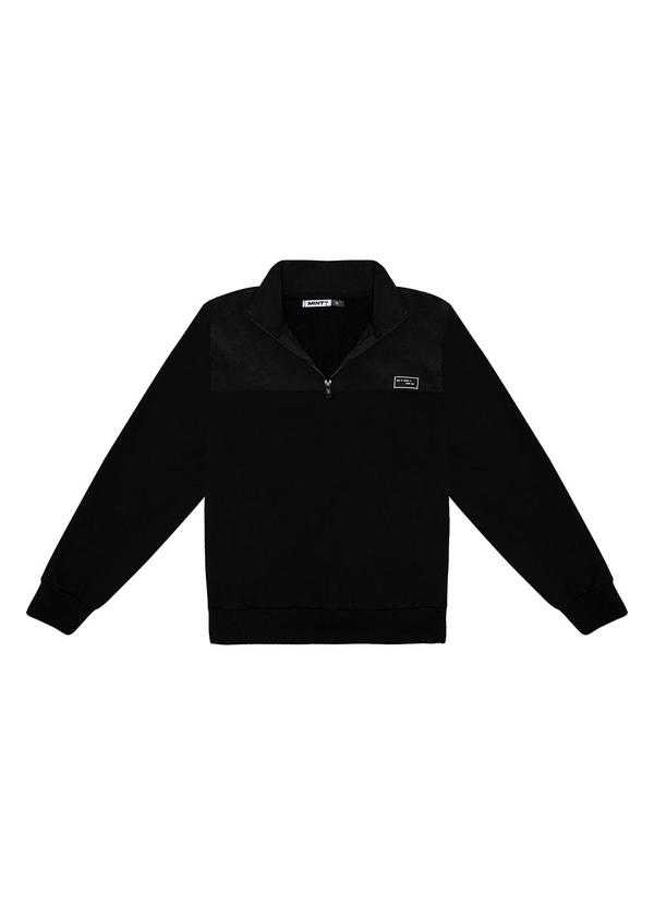 Minty - Jaqueta Juvenil Masculina Moletom Preto
