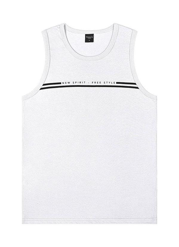 Rezzato - Regata Frase Estampada Teen Masculino Branco