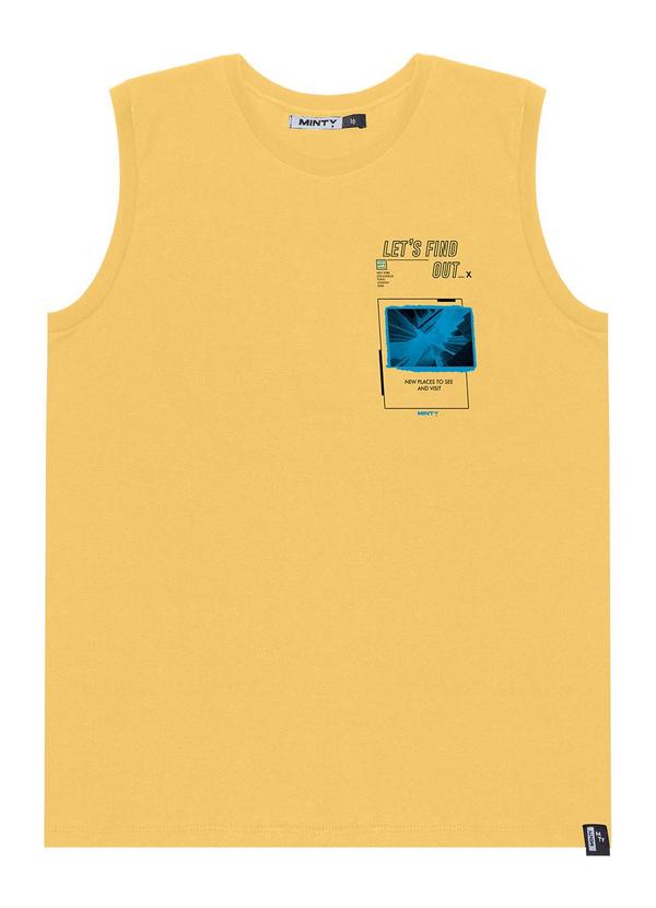 Minty - Regata Juvenil Menino em Meia Malha Amarelo
