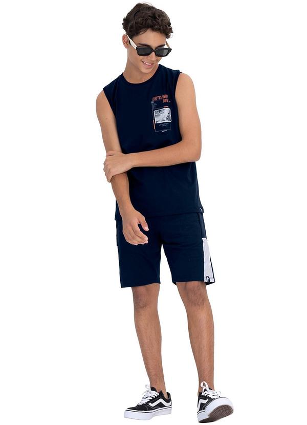 Minty - Regata Juvenil Menino em Meia Malha Azul 3