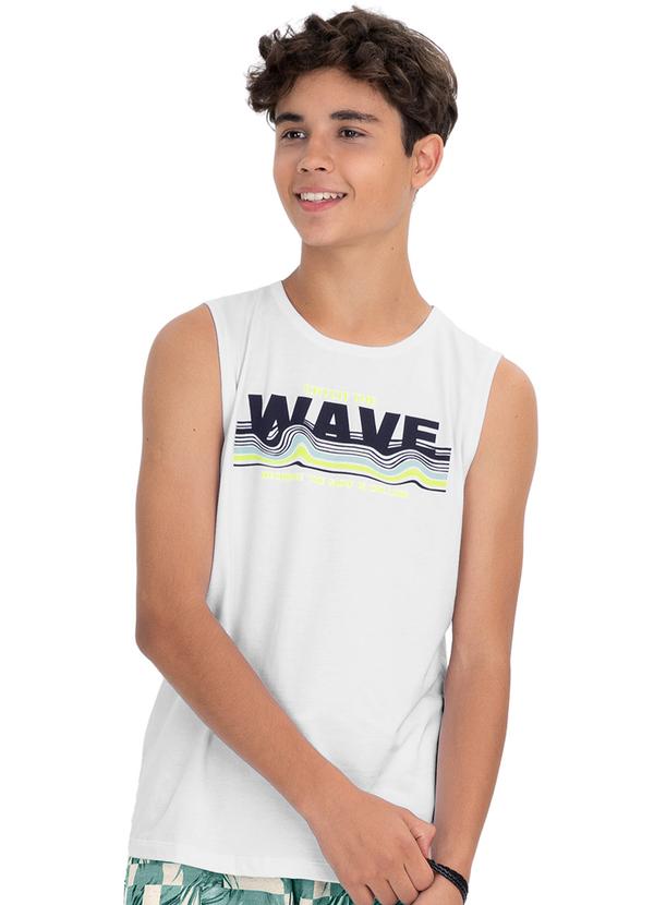 Minty - Regata Juvenil Menino em Meia Malha Branco 1