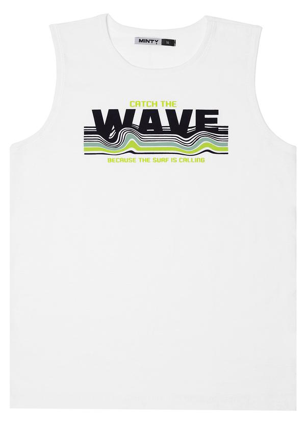 Minty - Regata Juvenil Menino em Meia Malha Branco 4