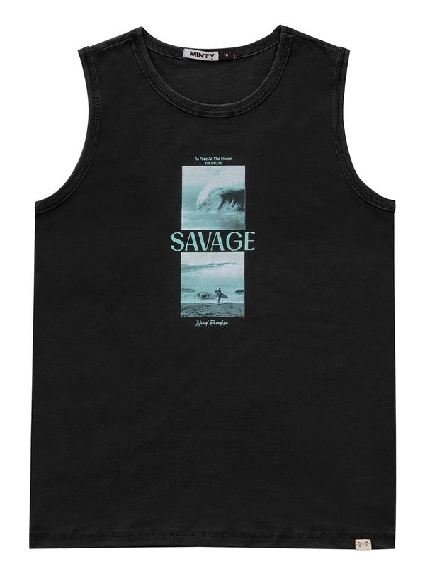 Minty - Regata Juvenil Masculina Preto