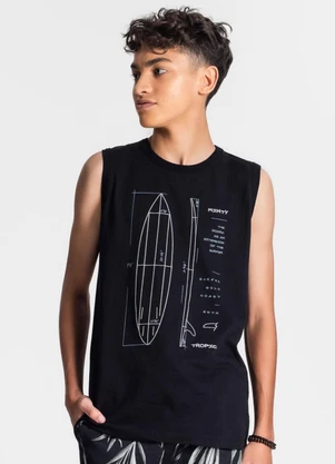 Minty - Regata Juvenil Masculina Preto - MINTY