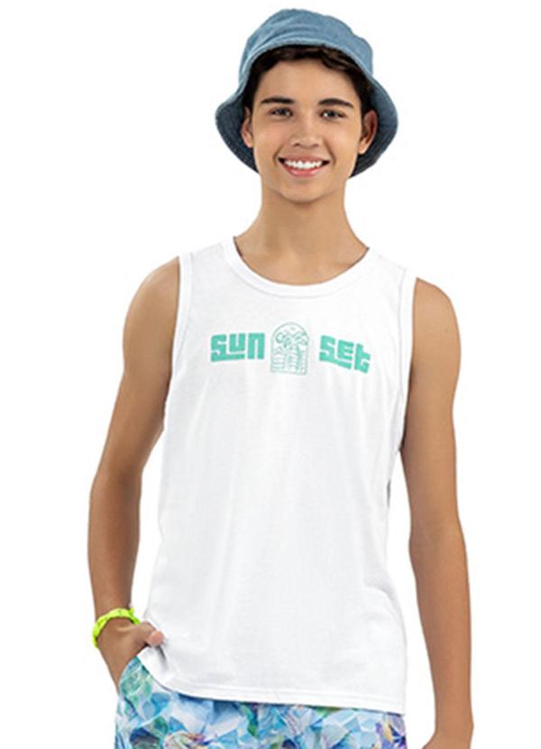 Rezzato - Regata Sunset Teen Masculino Branco