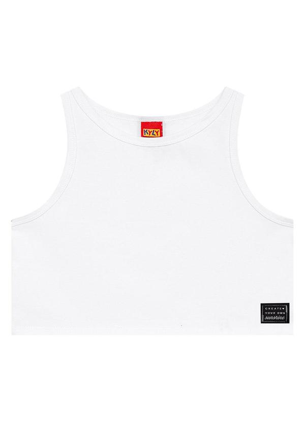 Kyly - Top Infantil Menina Liso Branco