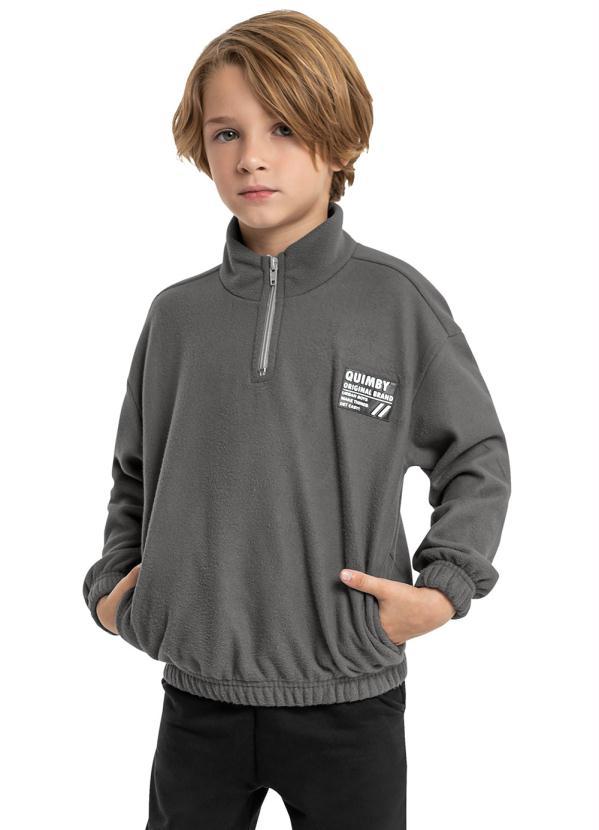 Quimby - Blusão Anorak Infantil Menino Cinza