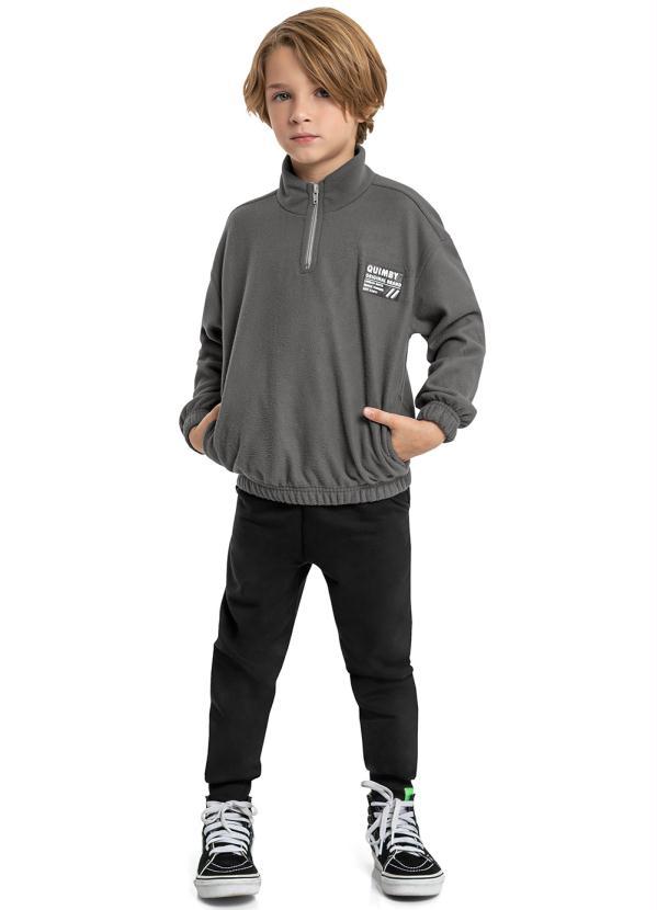 Quimby - Blusão Anorak Infantil Menino Cinza 2