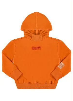 Quimby - Blusão Básico em Moletom Laranja - QUIMBY