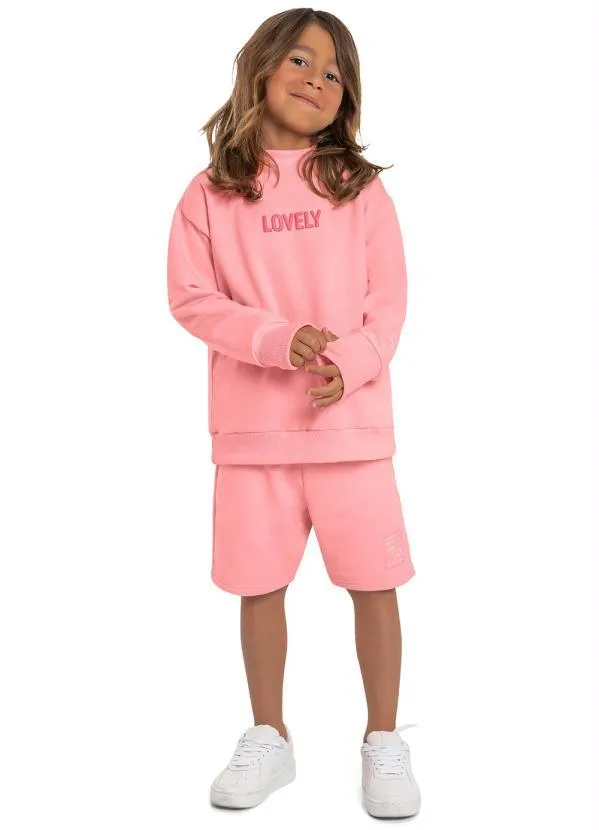 Quimby - Blusão Básico em Moletom Rosa 2