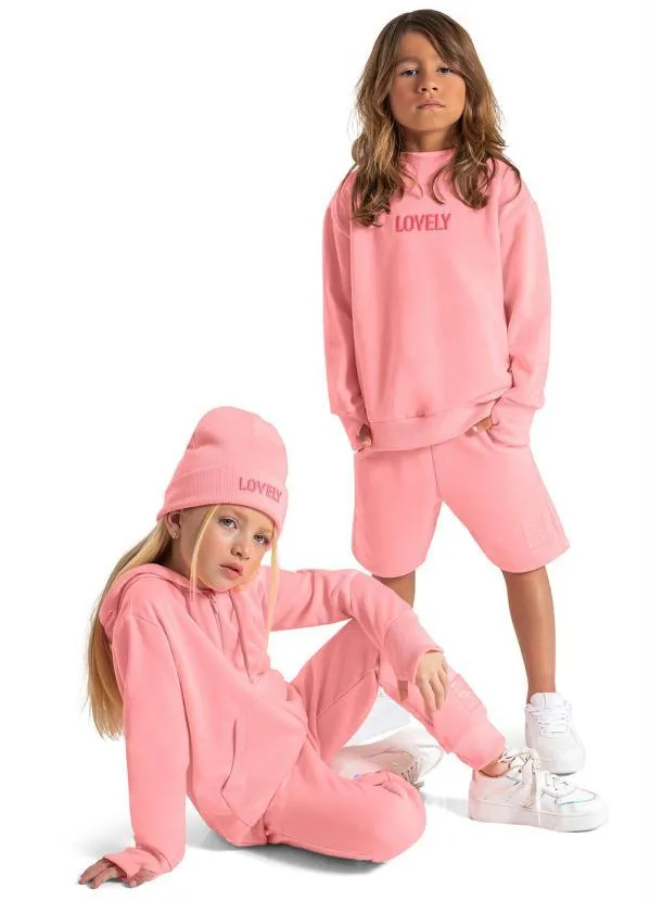 Quimby - Blusão Básico em Moletom Rosa 3