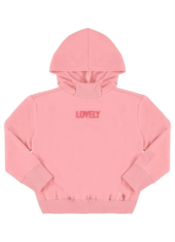 Quimby - Blusão Básico em Moletom Rosa 4