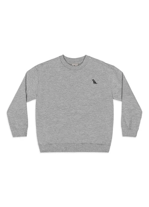 Quimby - Blusão Básico para Menino em Moletom Cinza - QUIMBY