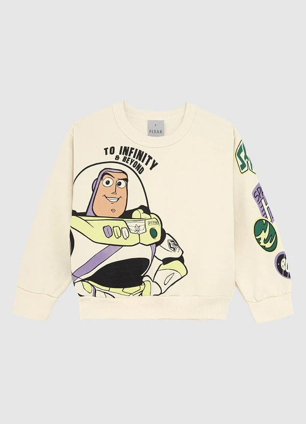 Malwee Kids - Blusão Buzz Lightyear® em Moletom Bege