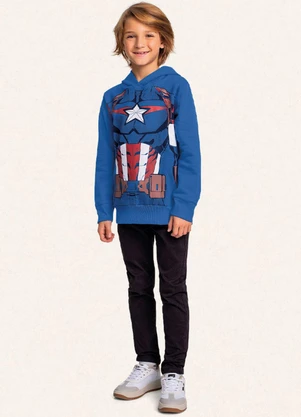 Fakini Kids - Blusão C/Capuz Avengers Azul - FAKINI KIDS
