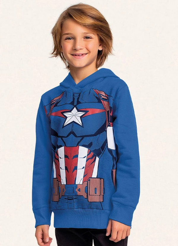 Fakini Kids - Blusão C/Capuz Avengers Azul 3