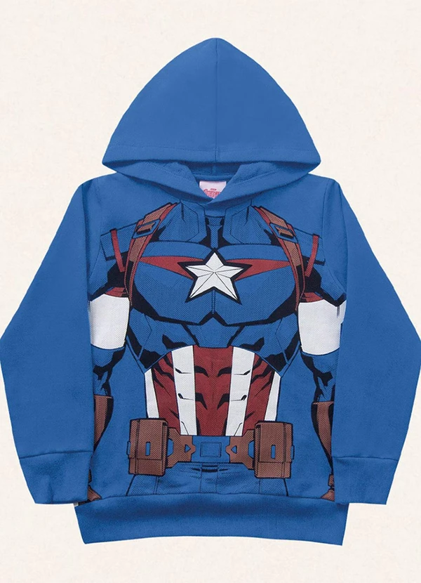 Fakini Kids - Blusão C/Capuz Avengers Azul 4