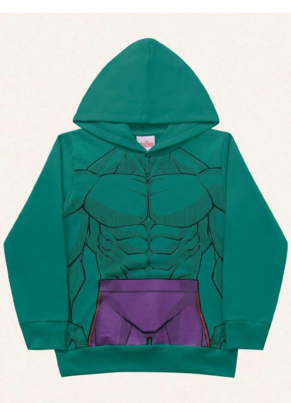 Fakini Kids - Blusão C/Capuz Avengers Verde
