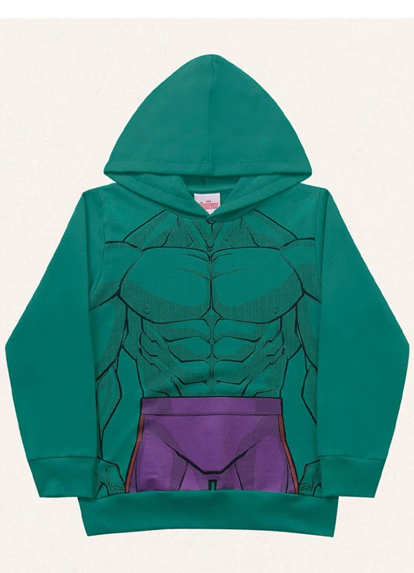 Fakini Kids - Blusão C/Capuz Avengers Verde