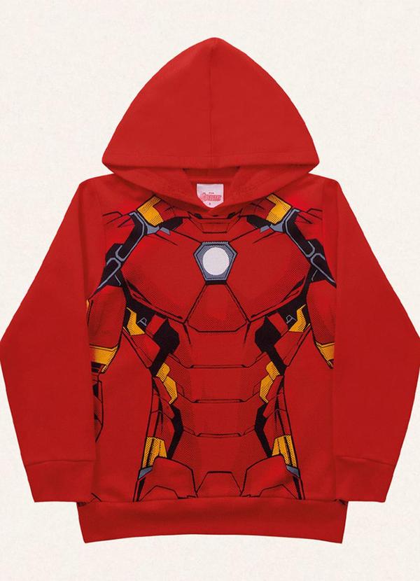 Fakini Kids - Blusão C/Capuz Avengers Vermelho