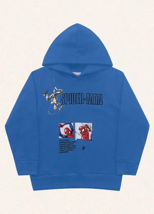 Fakini Kids - Blusão C/Capuz Spider-Man Azul - FAKINI KIDS