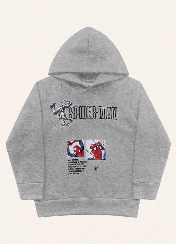 Fakini Kids - Blusão C/Capuz Spider-Man Cinza