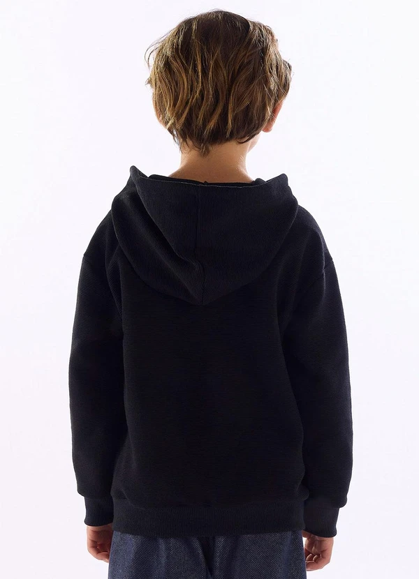 Quimby - Blusão Capuz e Bolso Canguru Preto 2