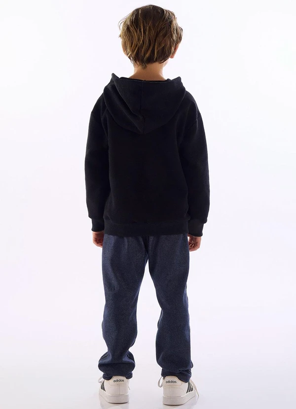 Quimby - Blusão Capuz e Bolso Canguru Preto 4