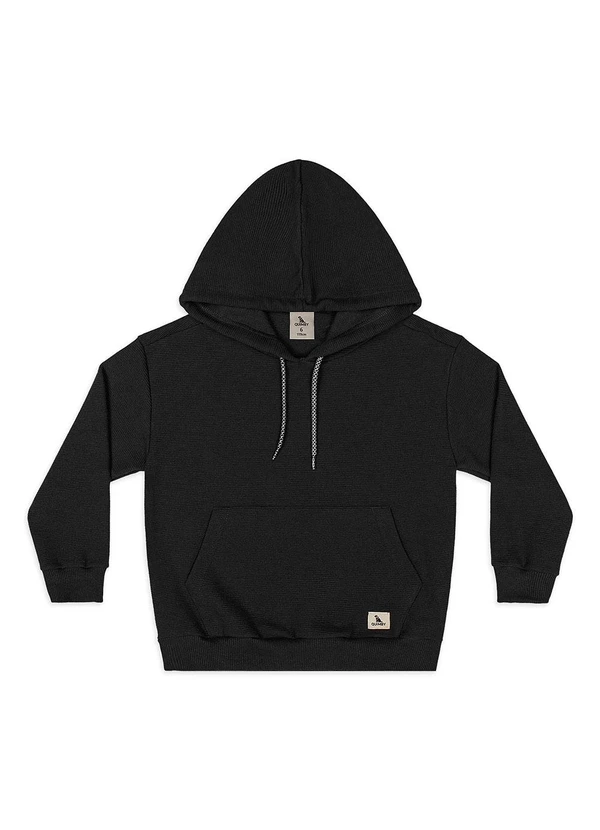 Quimby - Blusão Capuz e Bolso Canguru Preto 5