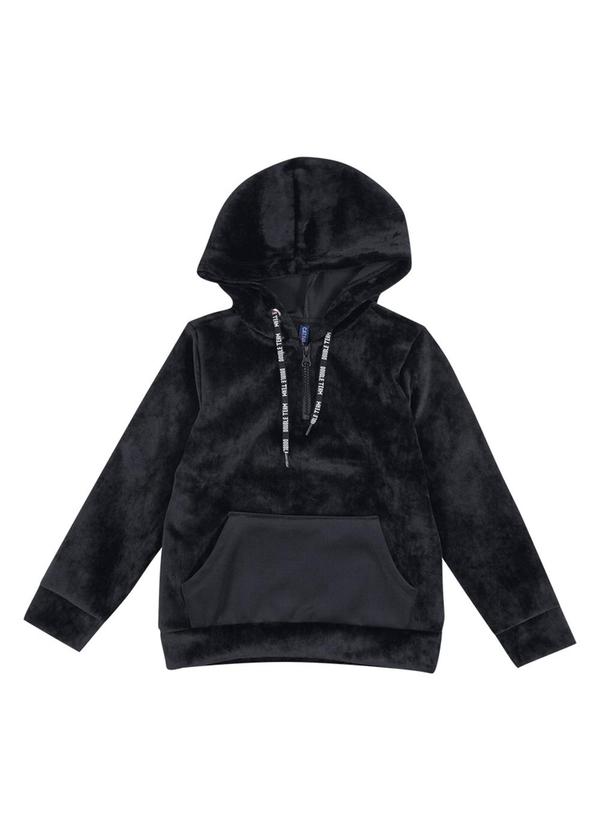 Cativa Kids - Blusão com Cadarço Personalizado Preto